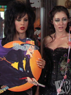 A costumed Prue & Phoebe